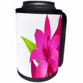 3dRose Anne Marie Baugh - Flowers - One Pretty Pink Lily Flower Design - Can Cooler Bottle Wrap (cc_222427)