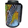 3dRose RinaPiro - Wild Animals - Zebra. African Wildlife. Zoo. Cool Image. - Can Cooler Bottle Wrap (cc_224455)