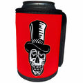 3dRose RinaPiro - Sugar Skull - Day of the Dead. Black and red. Cool image. - Can Cooler Bottle Wrap (cc_224459)