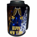 3dRose RinaPiro - New Year - Happy New Year. Cool Image. White tree. Best wishes. - Can Cooler Bottle Wrap (cc_224464)