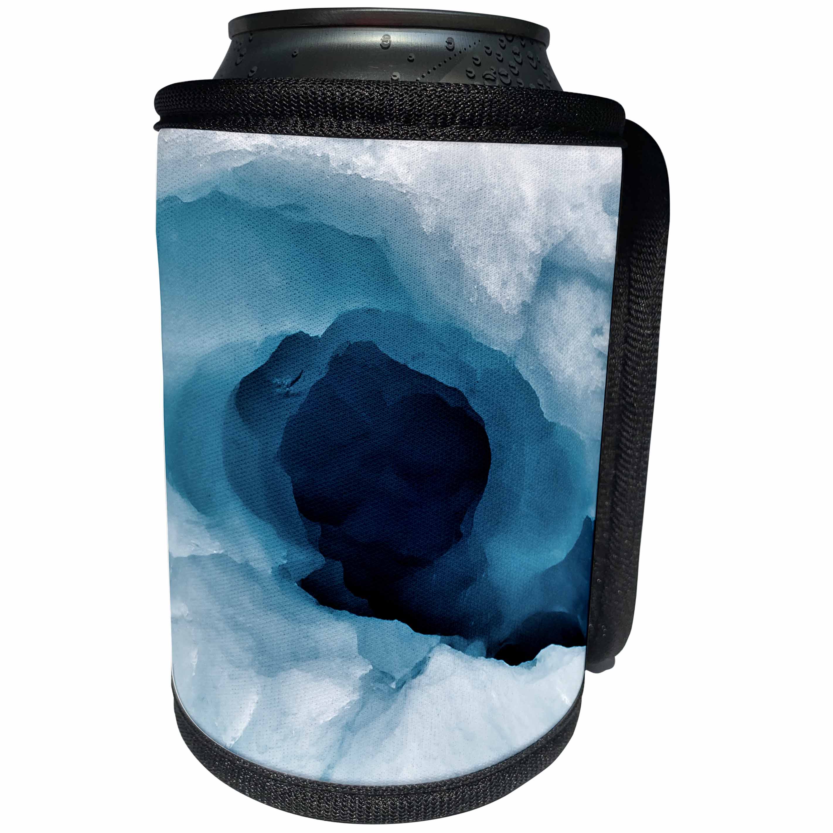 3dRose Danita Delimont - Icebergs - Antarctica. Close-up of an artistic pattern in an iceberg. - Can Cooler Bottle Wrap (cc_225298)