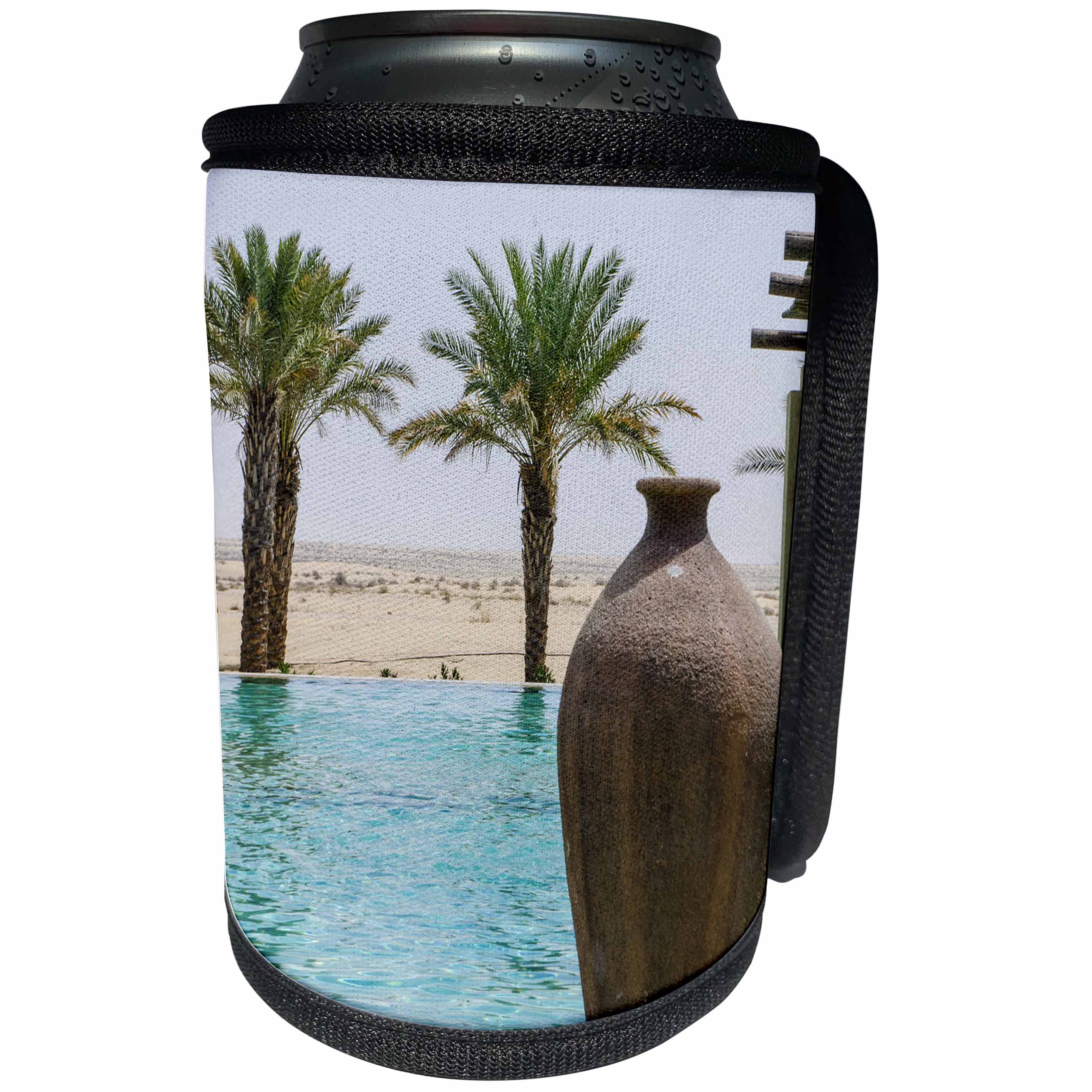 3dRose Danita Delimont - Pool - Pool area at a Resort and Spa. Dubai, UAE. - Can Cooler Bottle Wrap (cc_226129)