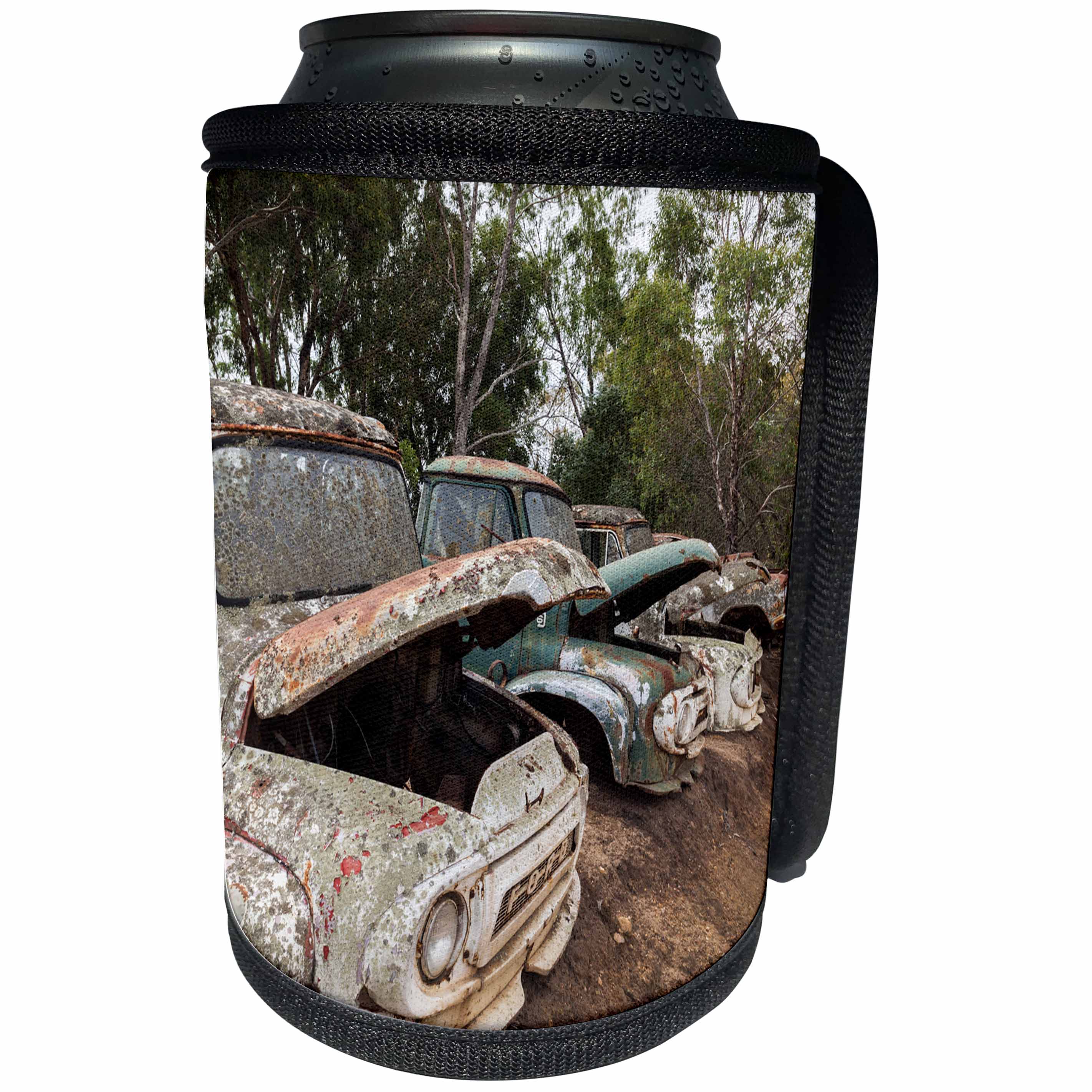 3dRose Danita Delimont - Australia - Australia, Boyup Brook, old trucks - Can Cooler Bottle Wrap (cc_226368)