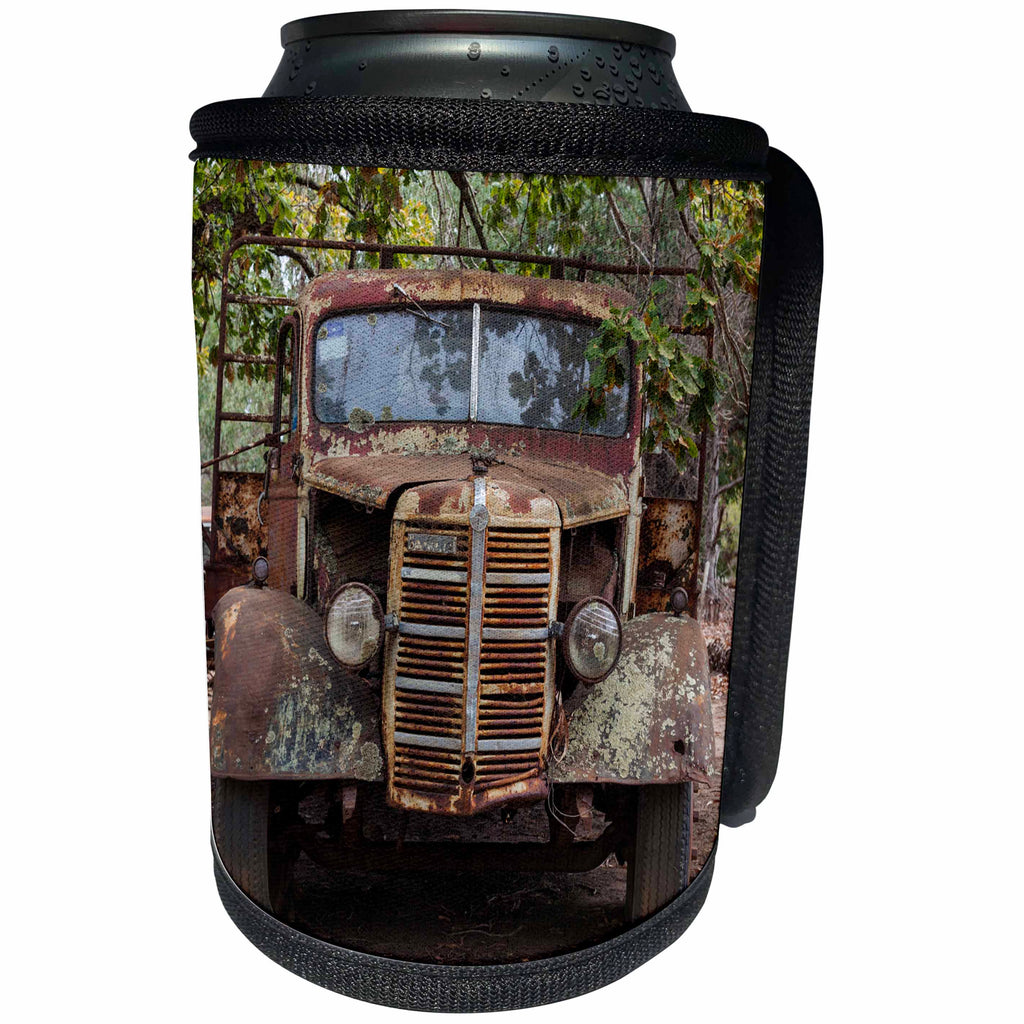 3dRose Danita Delimont - Australia - Australia, Boyup Brook, old truck - Can Cooler Bottle Wrap (cc_226378)