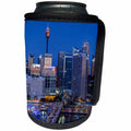 3dRose Danita Delimont - Australia - Australia, Sydney, Darling Harbor, and Pyrmont Bridge, elevated view - Can Cooler Bottle Wrap (cc_226381)