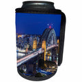 3dRose Danita Delimont - Australia - Sydney, Rocks area, Sydney Harbor Bridge, elevated view - Can Cooler Bottle Wrap (cc_226382)