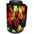 3dRose Danita Delimont - Canada - Canada, British Columbia, Salt Spring Island. Sweet peppers for sale - Can Cooler Bottle Wrap (cc_226877)