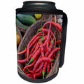3dRose Danita Delimont - Canada - Canada, British Columbia, Salt Spring Island. Red hot peppers - Can Cooler Bottle Wrap (cc_226878)