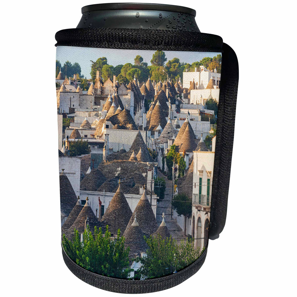3dRose Danita Delimont - Italy - Trulli Houses, Alberobello, Apulia, Puglia, Italy - Can Cooler Bottle Wrap (cc_227669)