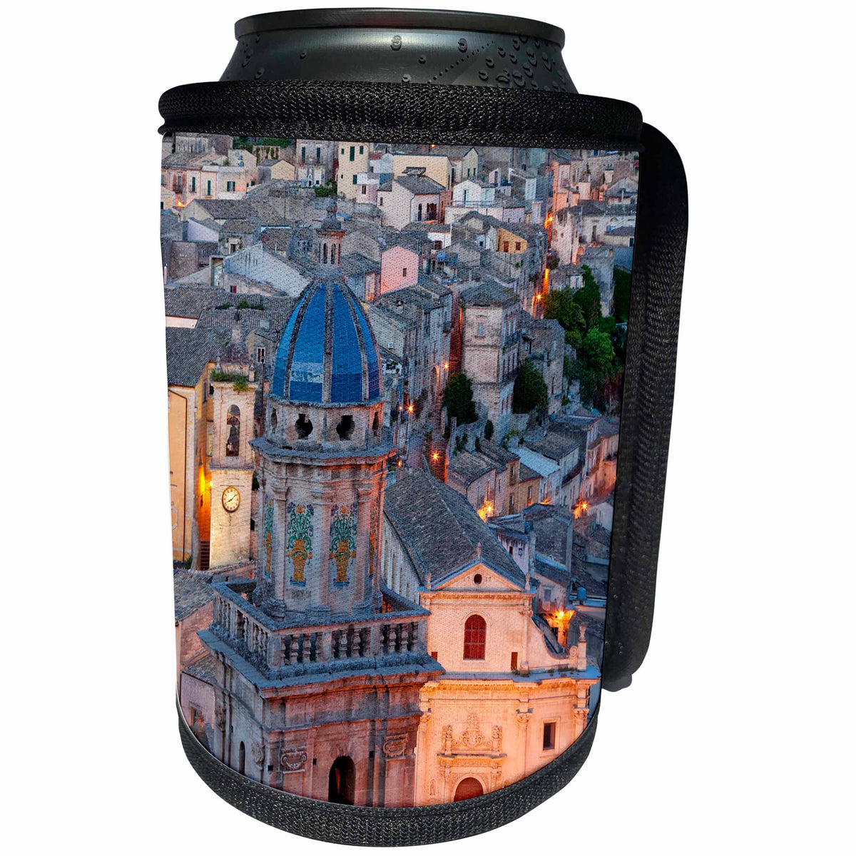 3dRose Danita Delimont - Italy - Town of Ragusa, Sicily, Italy - Can Cooler Bottle Wrap (cc_227670)