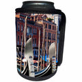 3dRose Danita Delimont - Italy - Gondolas on Grand Canal, Venice, Italy - Can Cooler Bottle Wrap (cc_227673)