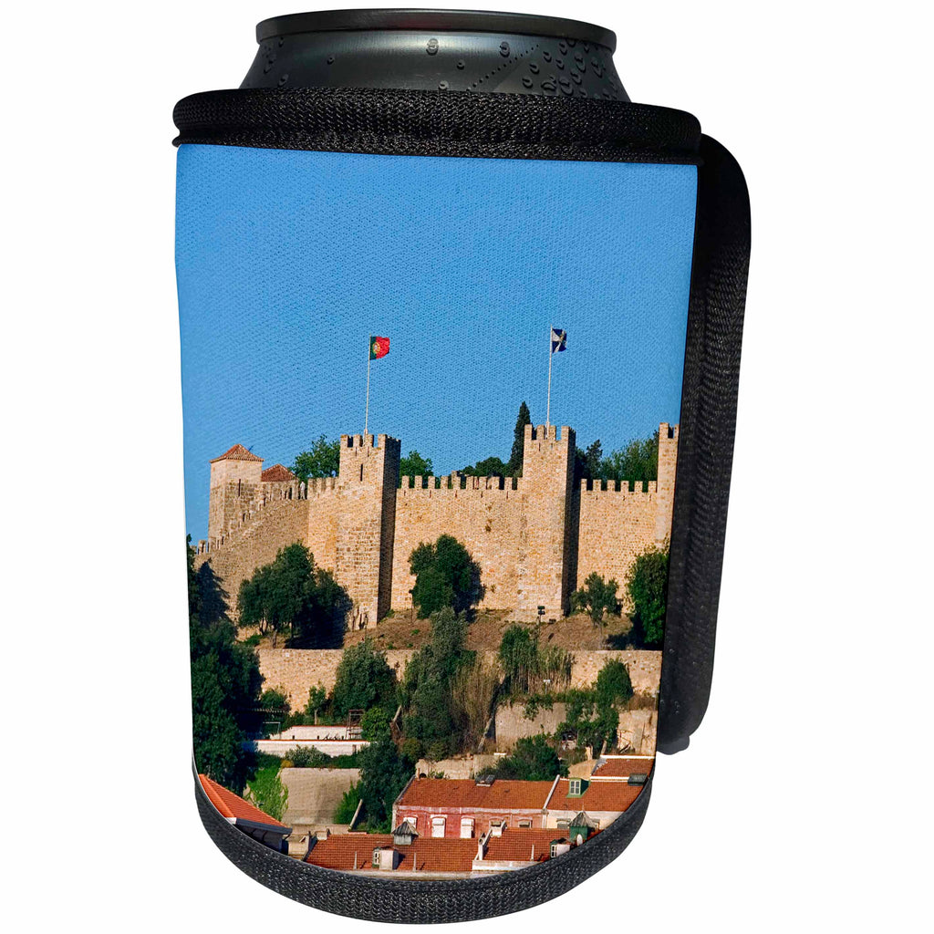 3dRose Danita Delimont - Castles - Castle de Sao Jorge, Lisbon, Portugal - Can Cooler Bottle Wrap (cc_227858)