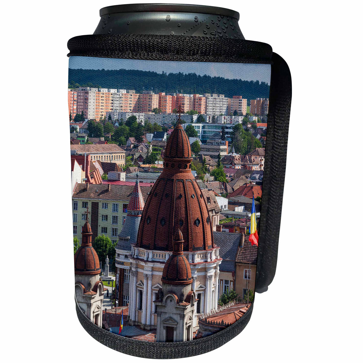 3dRose Danita Delimont - Romania - Romania, Transylvania, Targu Mures, Greco Catholic Cathedral - Can Cooler Bottle Wrap (cc_227883)