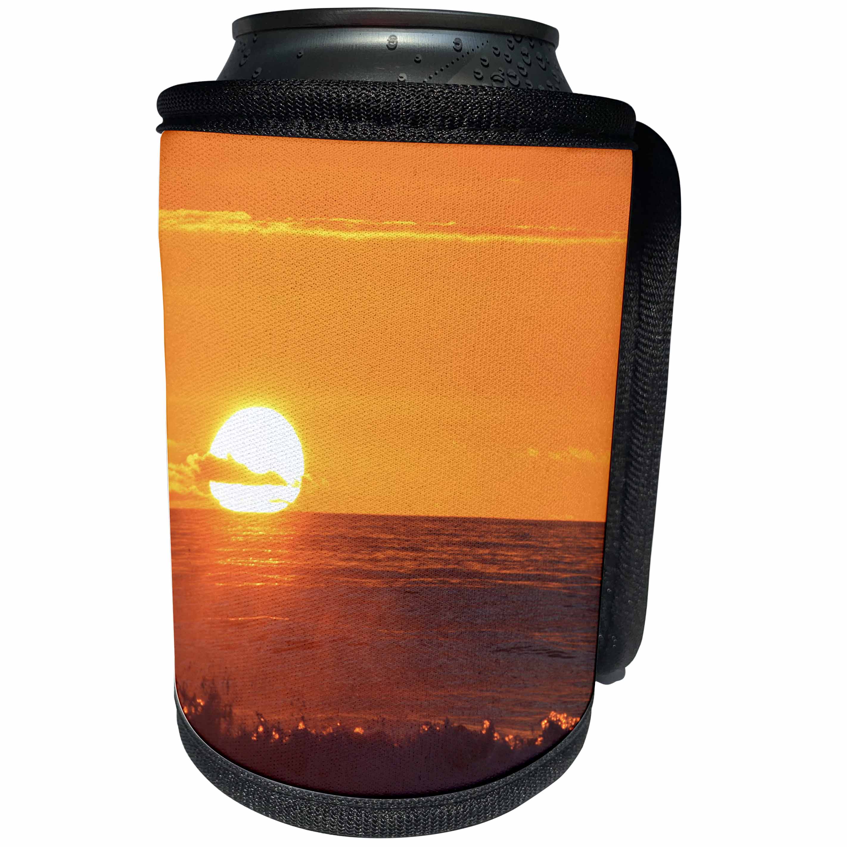 3dRose Albom Design Sunsets - Spectacular Sunset and Waves Hokitika New Zealand - Can Cooler Bottle Wrap (cc_22789)