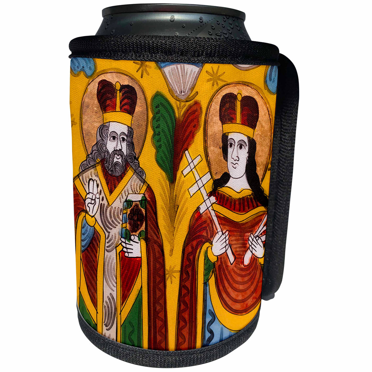 3dRose Danita Delimont - Religion - Romania, Transylvania, Sibiel, glass icon - Can Cooler Bottle Wrap (cc_227895)
