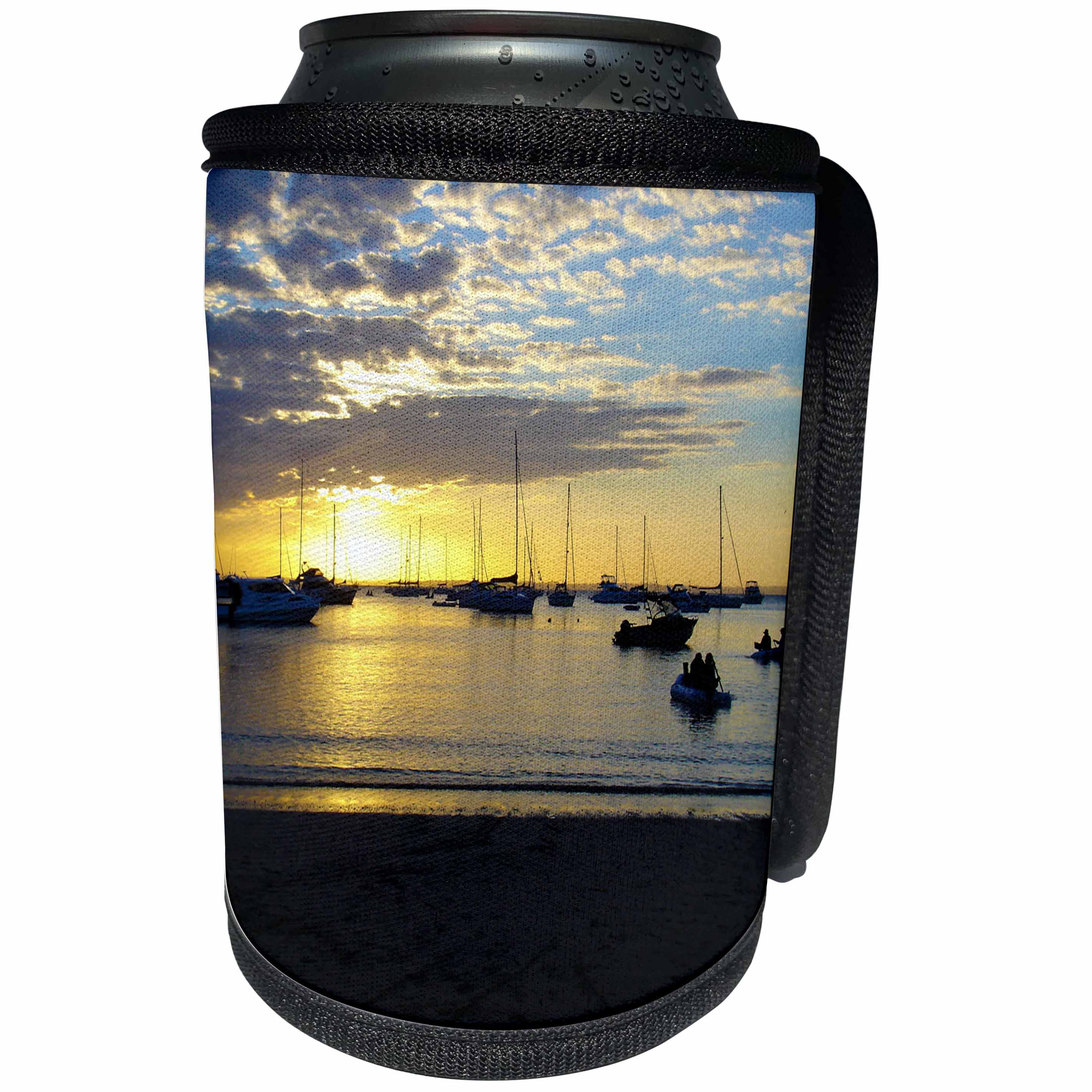 3dRose Albom Design Sunsets - Sunset at Anchor Kawau Island New Zealand - Can Cooler Bottle Wrap (cc_22790)