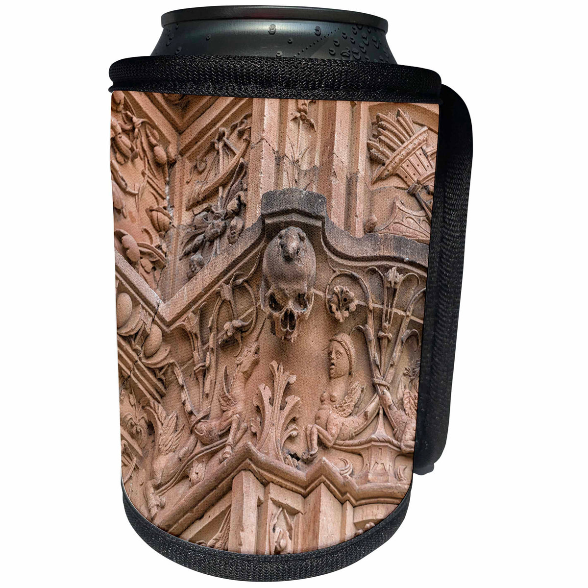3dRose Danita Delimont - Cathedral - Spain, Salamanca, detail of relief sculpture on cathedral exterior - Can Cooler Bottle Wrap (cc_227926)