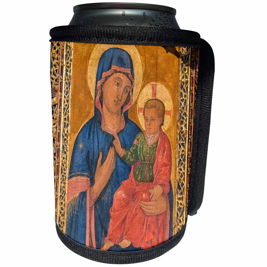3dRose Danita Delimont - Religion - Spain, Salamanca, Madonna and child painting in cathedral - Can Cooler Bottle Wrap (cc_227928)