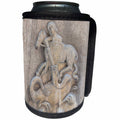 3dRose Danita Delimont - Sculpture - Spain, Barcelona, relief sculpture of St. George slaying the dragon - Can Cooler Bottle Wrap (cc_227932)
