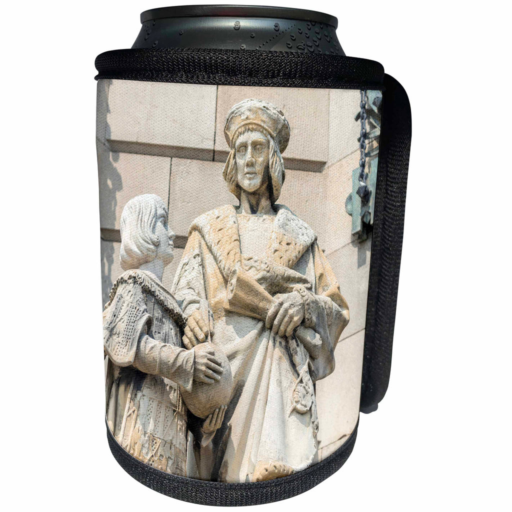3dRose Spain, Barcelona, Christopher Columbus monument,... - Can Cooler Bottle Wrap (cc_227935)