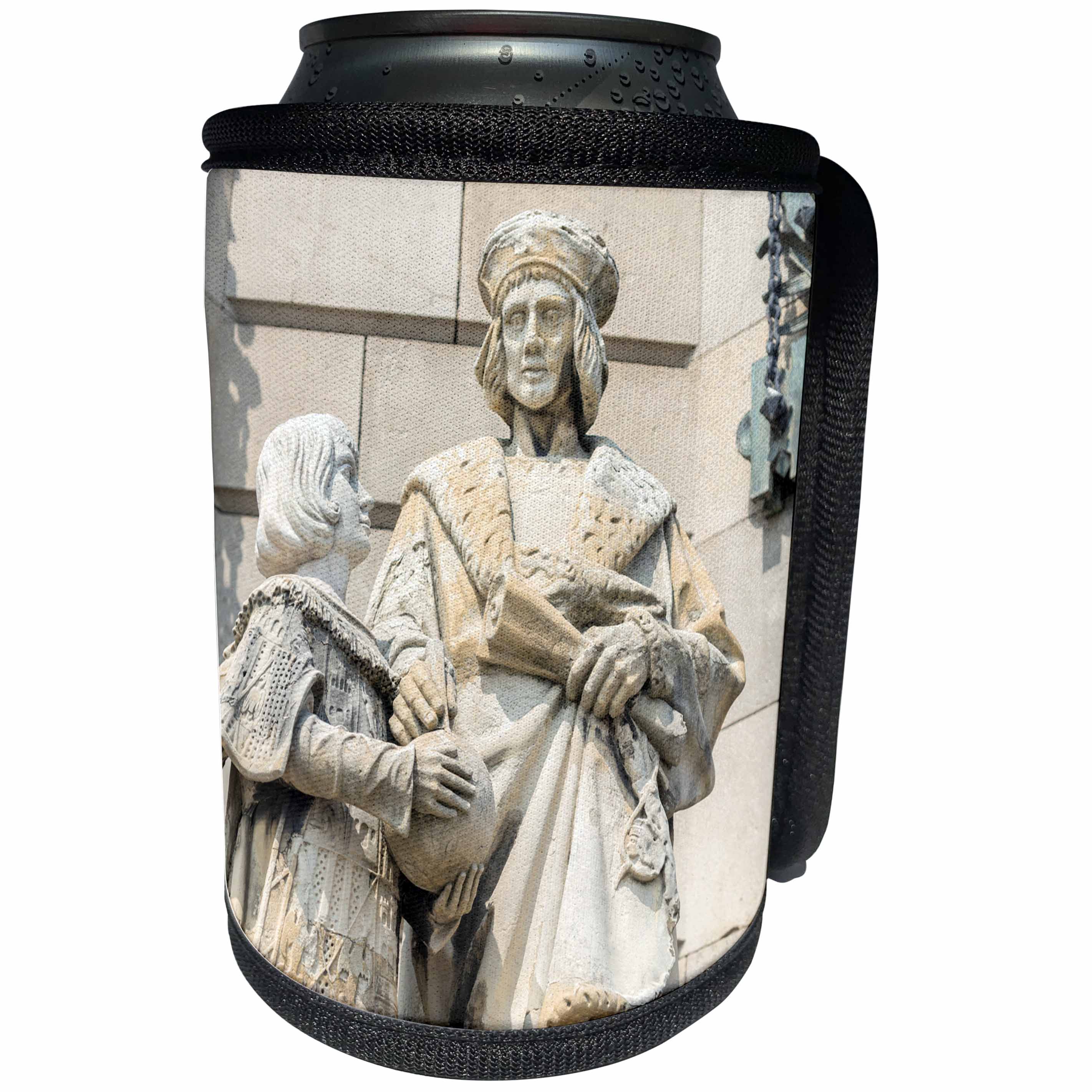 3dRose Spain, Barcelona, Christopher Columbus monument,... - Can Cooler Bottle Wrap (cc_227935)