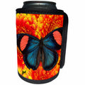 3dRose Danita Delimont - Butterflies - Painted Beauty Butterfly from the Amazon Region, Batesia hypochlora - Can Cooler Bottle Wrap (cc_228364)