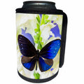 3dRose Danita Delimont - Butterflies - Blue Crow Butterfly, Euphoea mulciber subvisaya - Can Cooler Bottle Wrap (cc_228374)