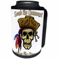 3dRose Jack of Arts Pirates - PIRATE SKULL WITH Load the Cannons - Can Cooler Bottle Wrap (cc_22838)