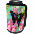 3dRose Danita Delimont - Butterflies - Purple spotted Swallowtail butterfly, Graphium weiski - Can Cooler Bottle Wrap (cc_228381)