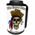 3dRose Jack of Arts Pirates - PIRATE SKULL WITH What Happens Ashore - Can Cooler Bottle Wrap (cc_22839)