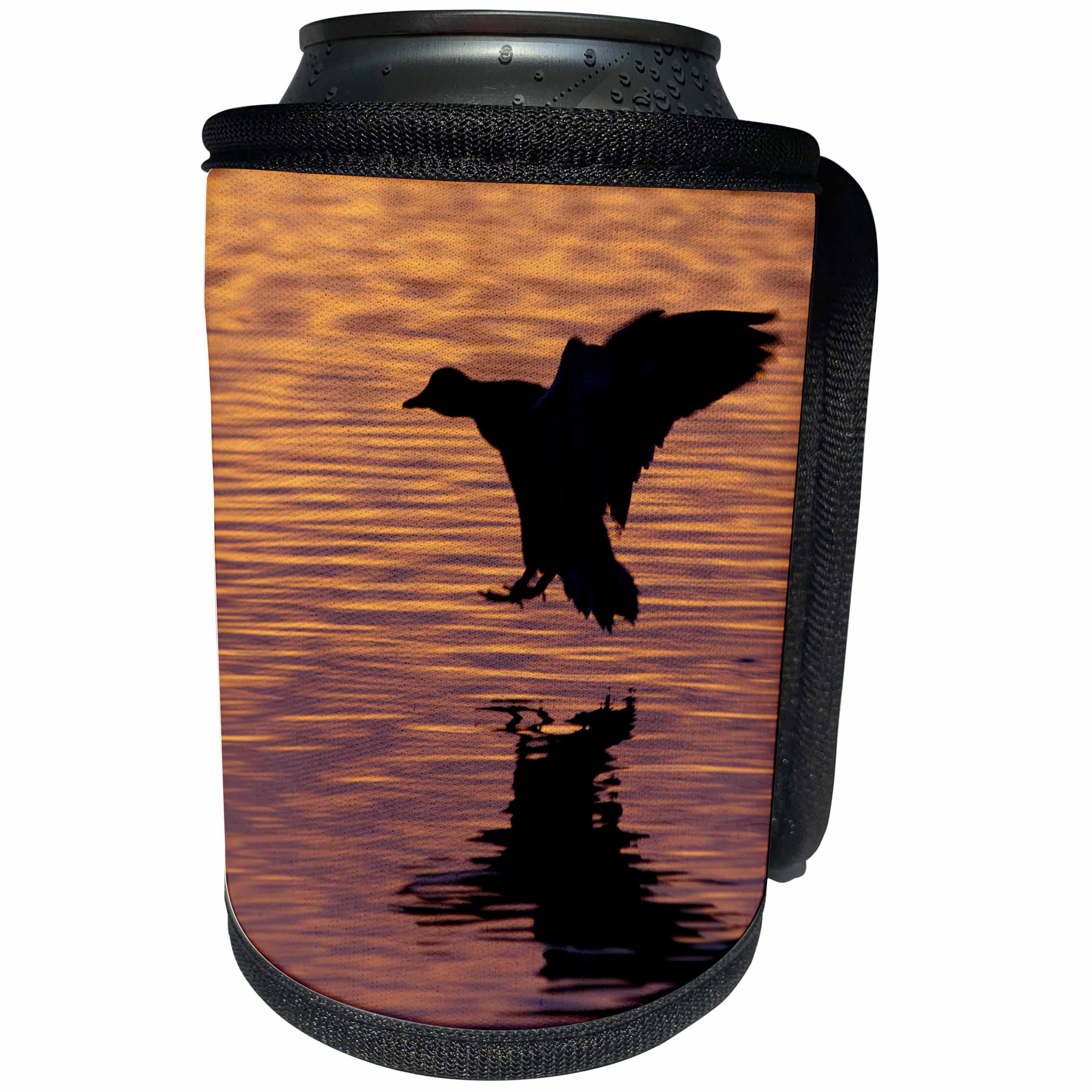 3dRose Danita Delimont - Ducks - Mallard Drake Silhouette - Can Cooler Bottle Wrap (cc_228425)