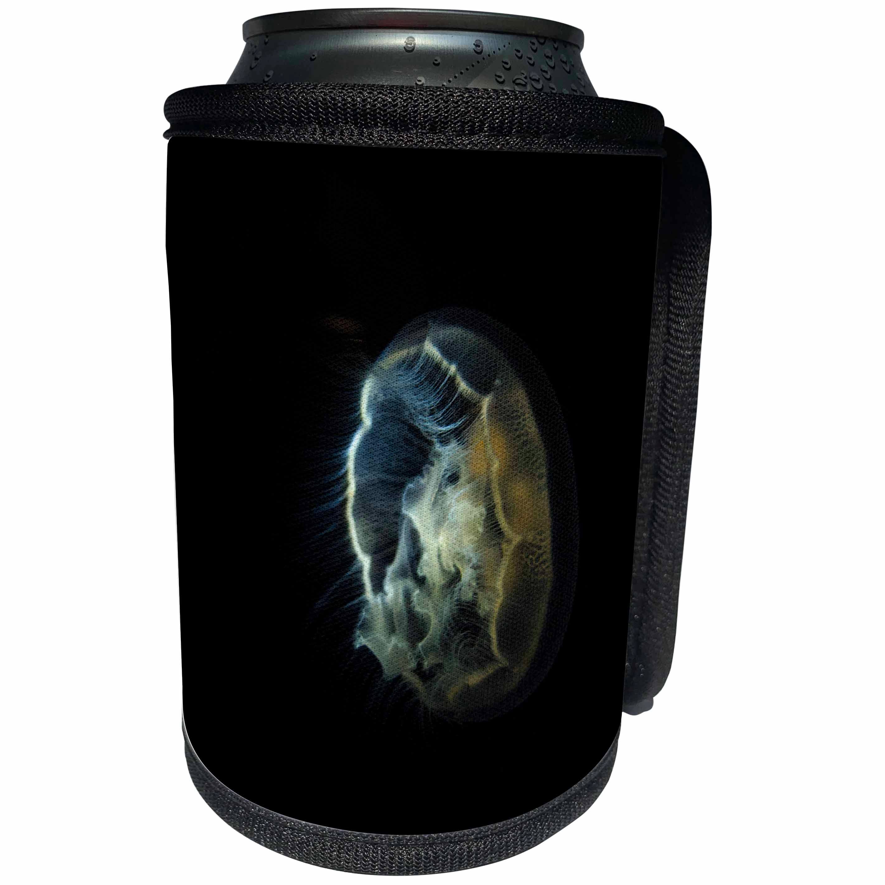 3dRose Danita Delimont - Marine Life - Visible bioluminescence shows this moon jellyfish clearly - Can Cooler Bottle Wrap (cc_229520)