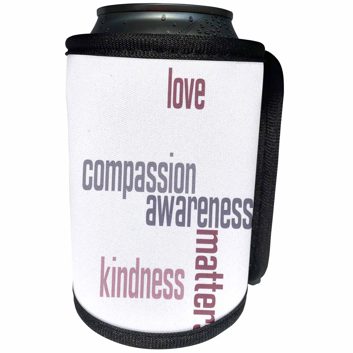 3dRose Patricia Sanders Inspirations - Kindness Matters - Can Cooler Bottle Wrap (cc_22954)