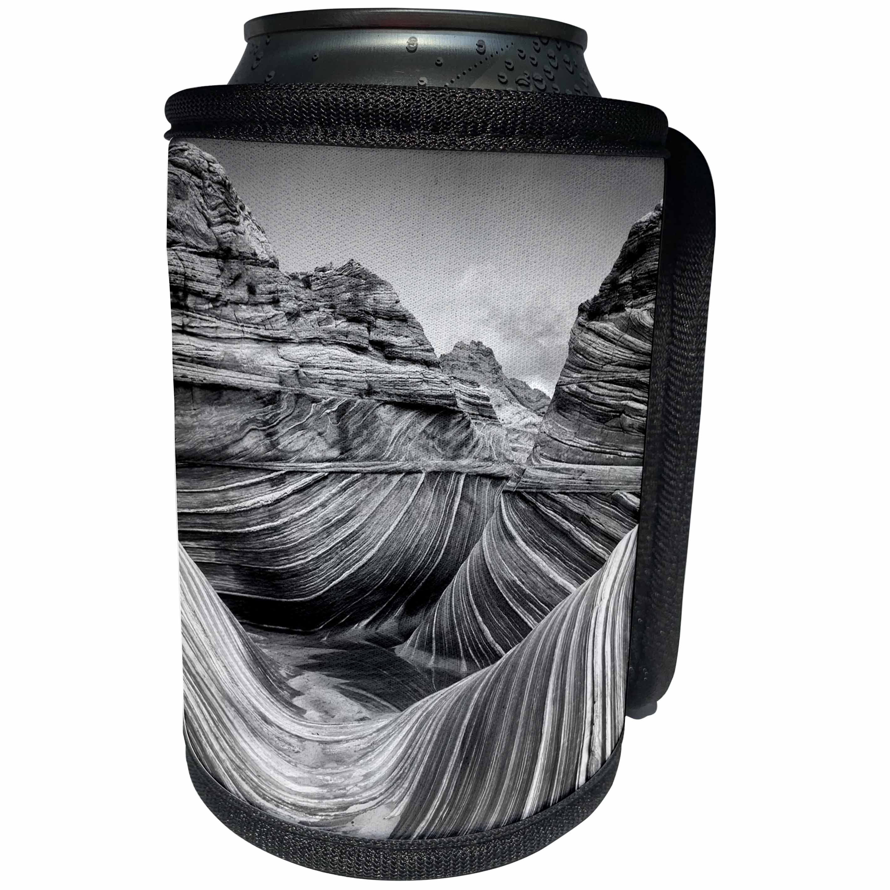 3dRose Danita Delimont - Rock formations - Vermilion Cliffs, Paria Canyon. Sandstone pattern at The Wave - Can Cooler Bottle Wrap (cc_229546)