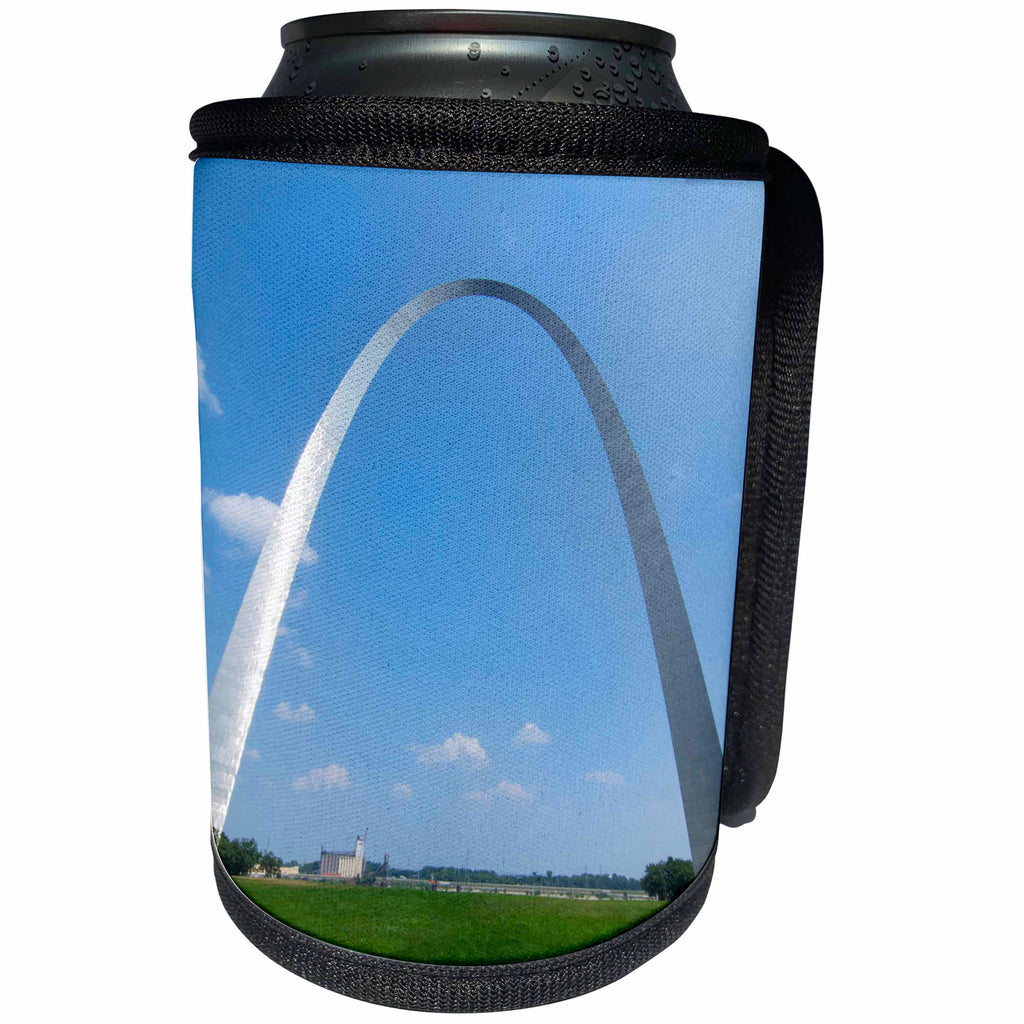3dRose Danita Delimont - Monument - St Louis, Missouri, The Gateway Arch - Can Cooler Bottle Wrap (cc_231049)