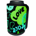 3dRose Florene Childrens Art - Love In Lime - Can Cooler Bottle Wrap (cc_23106)