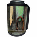 3dRose Danita Delimont - Western - USA, Montana. Rusty horseshoe on old fence. - Can Cooler Bottle Wrap (cc_231064)