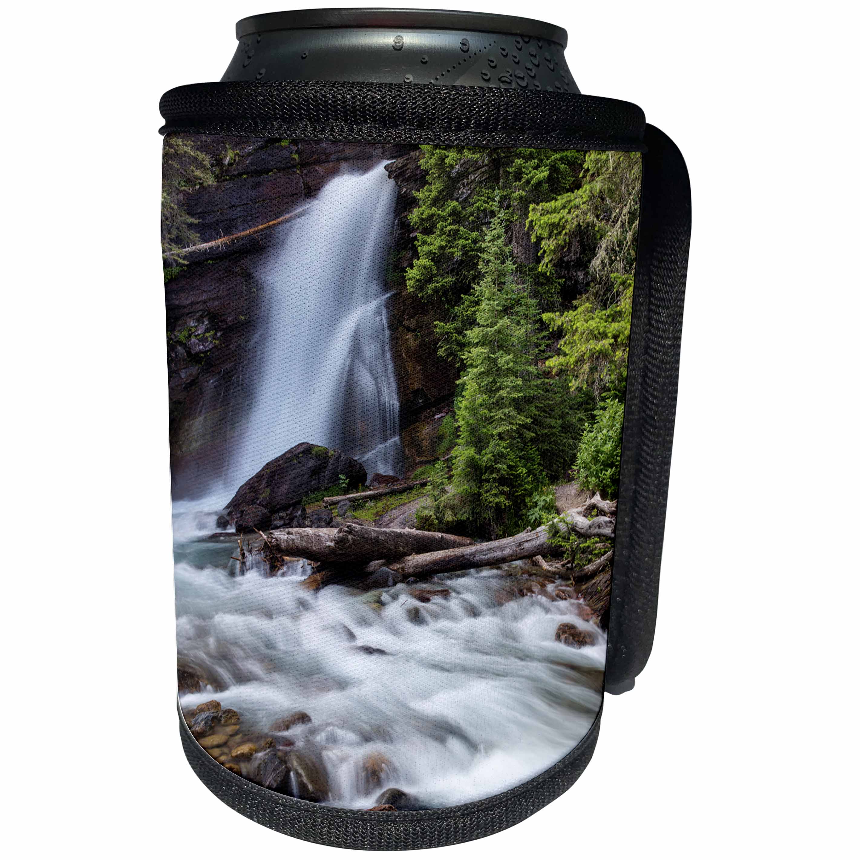 3dRose Danita Delimont - Glacier National Park - Baring Falls, Glacier National Park, Montana - Can Cooler Bottle Wrap (cc_231068)