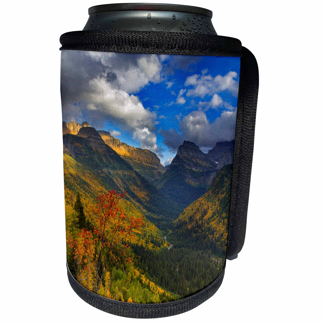 3dRose Danita Delimont - Glacier National Park - Autumn in the Upper McDonald Valley of Glacier National Park, Montana - Can Cooler Bottle Wrap (cc_231079)