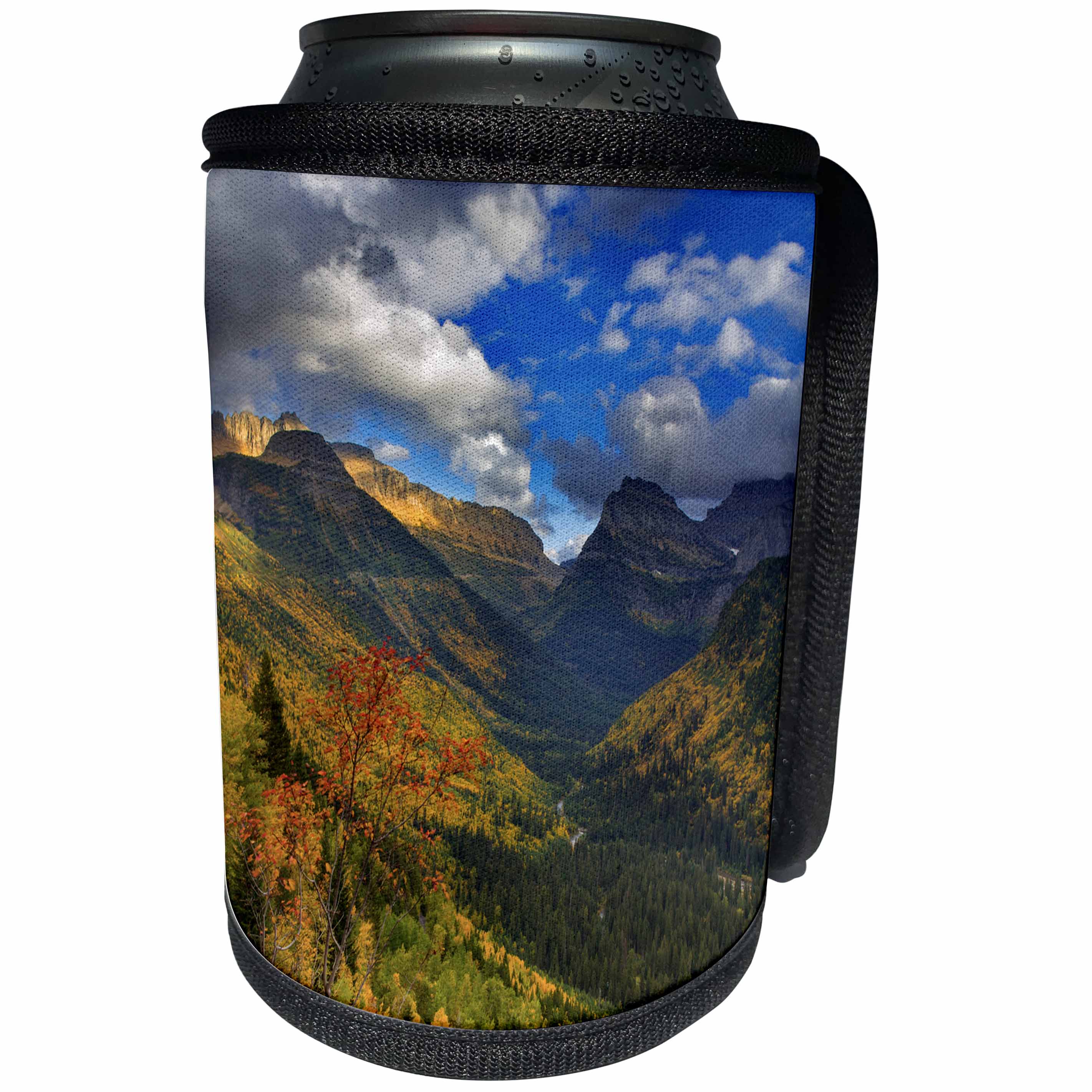 3dRose Danita Delimont - Glacier National Park - Autumn in the Upper McDonald Valley of Glacier National Park, Montana - Can Cooler Bottle Wrap (cc_231079)