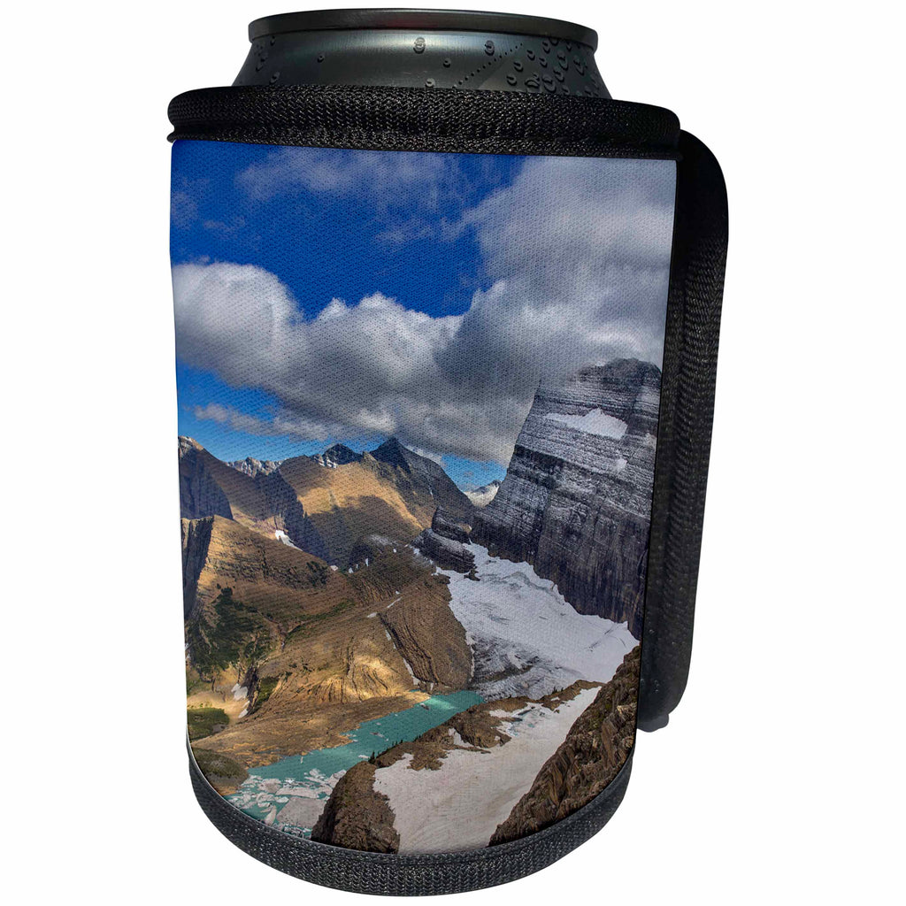 3dRose Danita Delimont - Glacier National Park - Looking down at Grinnell Glacier in Glacier National Park, Montana - Can Cooler Bottle Wrap (cc_231082)