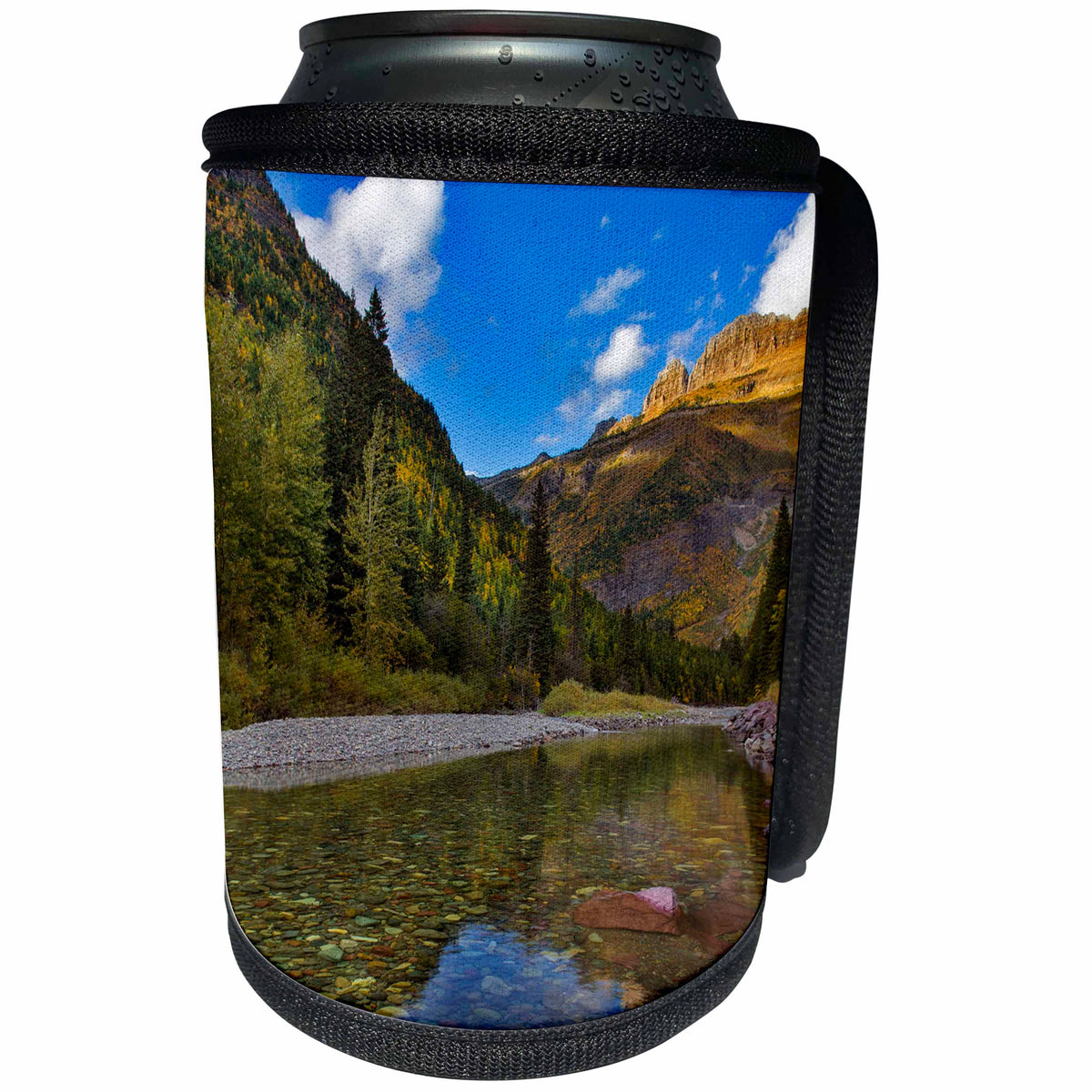 3dRose Danita Delimont - Glacier National Park - McDonald Creek in autumn, Glacier National Park, Montana - Can Cooler Bottle Wrap (cc_231089)