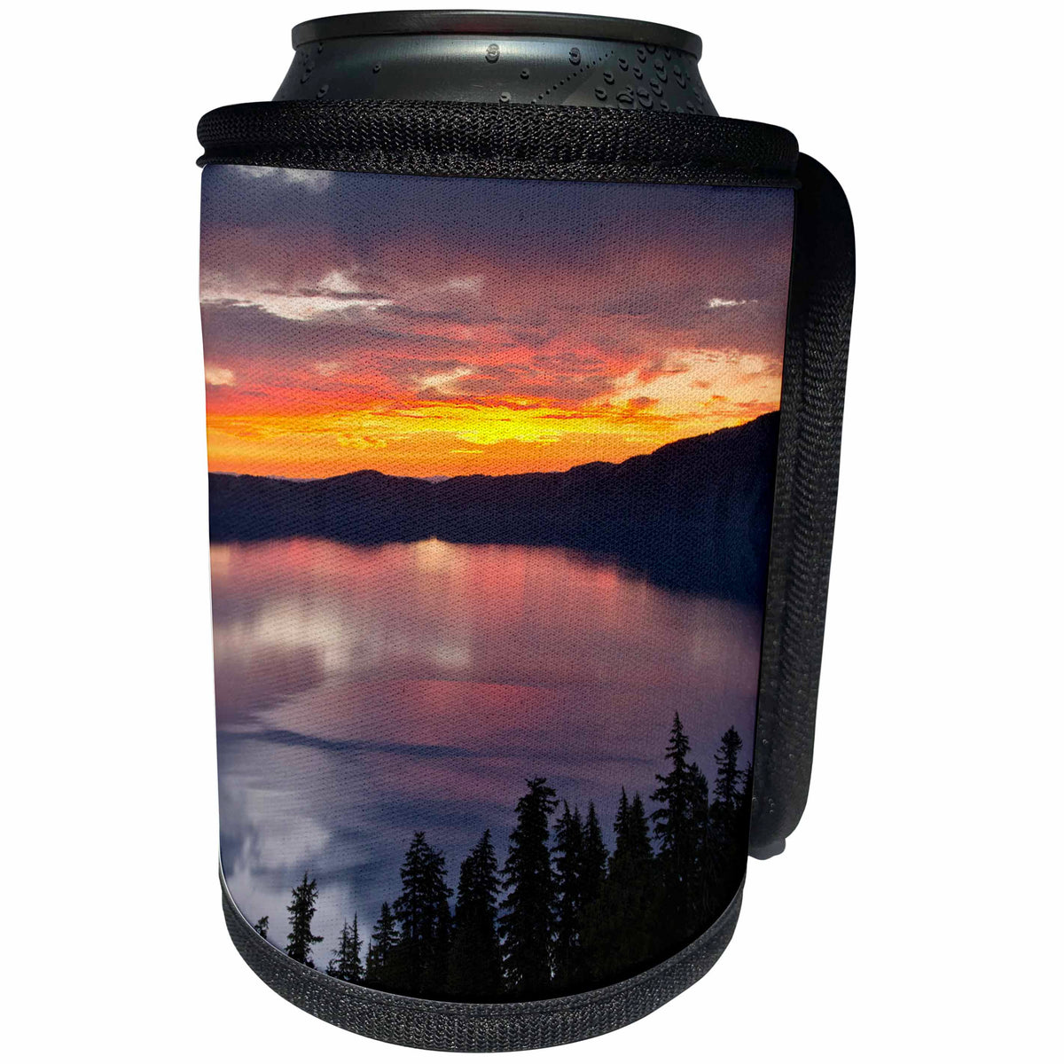 3dRose Danita Delimont - Sunrise - Crater Lake at Sunrise, Oregon, USA - Can Cooler Bottle Wrap (cc_231489)