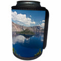 3dRose Danita Delimont - National Park - Crater Lake and Wizard Island, Oregon, USA - Can Cooler Bottle Wrap (cc_231491)