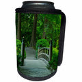 3dRose Danita Delimont - Flora - Moon Bridge, summer, Portland Japanese Garden, Portland, Oregon, USA. - Can Cooler Bottle Wrap (cc_231493)