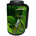 3dRose Danita Delimont - Flora - Pagoda, summer, Portland Japanese Garden, Portland, Oregon, USA - Can Cooler Bottle Wrap (cc_231494)