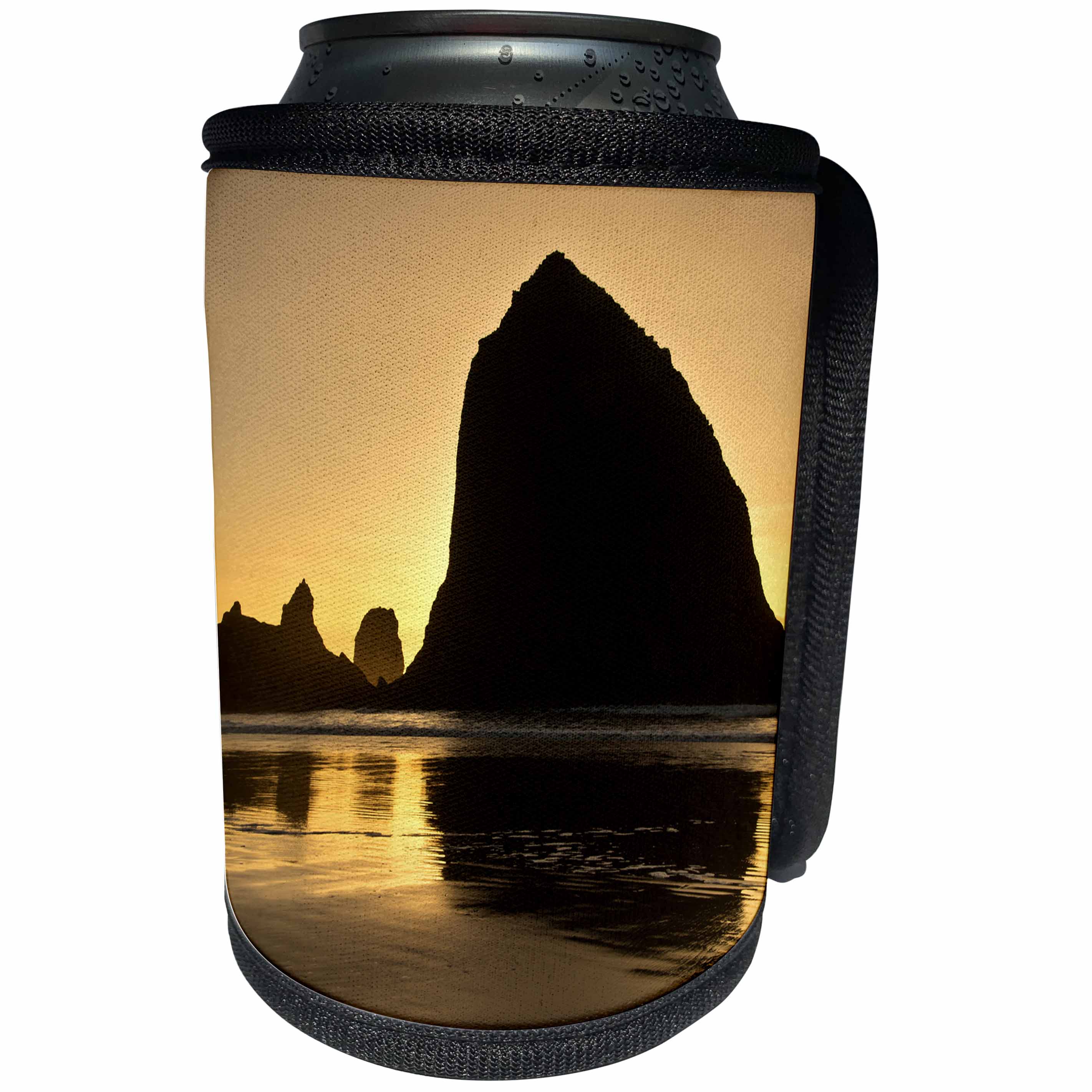 3dRose Danita Delimont - Coastline - Sunset, Cannon Beach, Oregon, USA - Can Cooler Bottle Wrap (cc_231507)