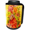 3dRose Florene Flowers - Traditional Floral - Can Cooler Bottle Wrap (cc_23151)