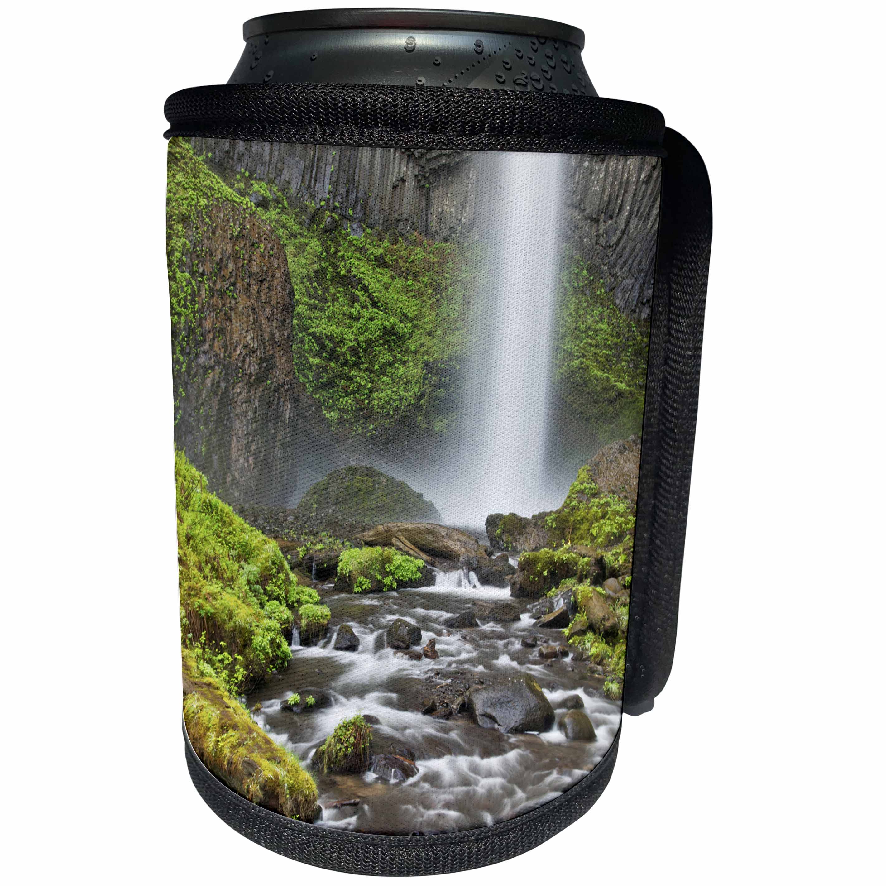 3dRose Danita Delimont - Waterfall - Latourell Falls and Creek, Columbia Gorge, Oregon, USA - Can Cooler Bottle Wrap (cc_231511)