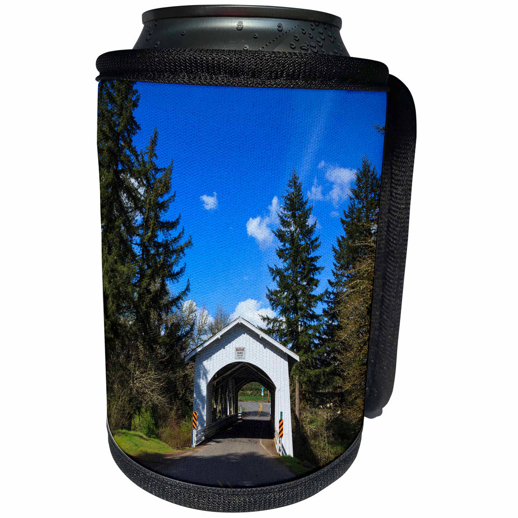 3dRose Danita Delimont - History - USA, Oregon, Hannah Bridge. - Can Cooler Bottle Wrap (cc_231519)